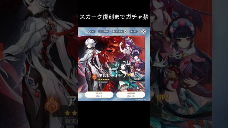 スカークガチャ禁約半年の結果 #ガチャ禁 #原神