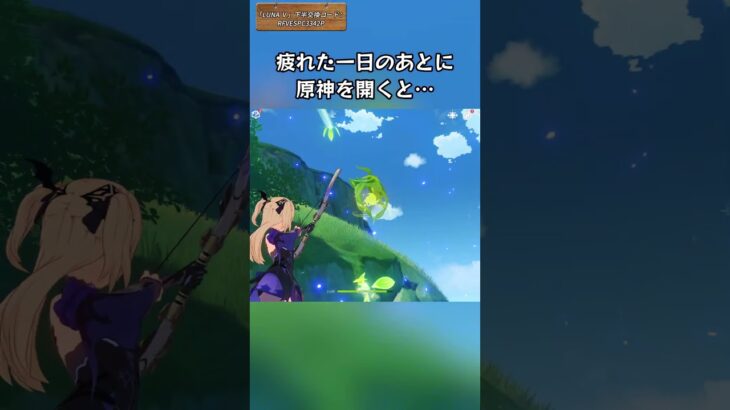 疲れた一日のあとに原神を開くと… 「LUNA Ⅴ」下半交換コード：RFVESPC3342P