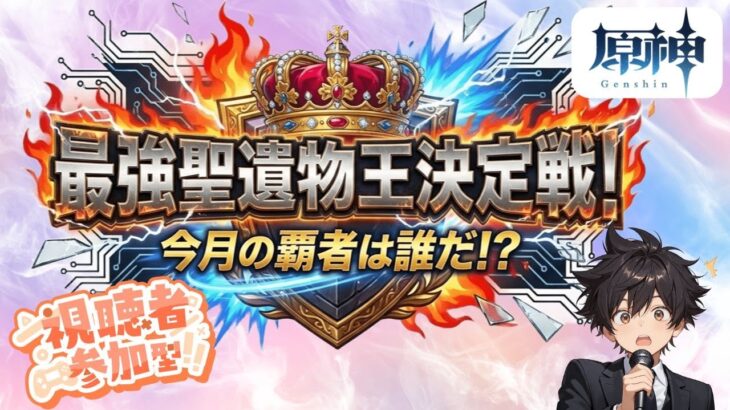 【原神】【参加型】集え猛者共！部位ごとの最強聖遺物決定戦！初見さんも大歓迎！！ #原神  #聖遺物鑑賞 #初見歓迎 #最強聖遺物決定戦 #聖遺物