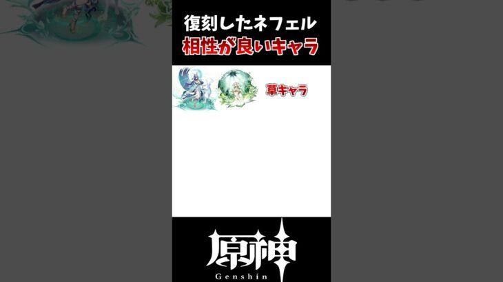 【原神】復刻されたネフェルと相性が良いキャラ一覧！！ #genshinimpact #げんしん #原神 #hoyocreators