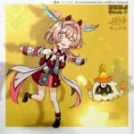 原神ファンアートNo.6　ちびキャラ！で新キャラのリンネアを描きました。 #illustration #Fanart #原神 #リンネア　#イラスト #イラストメイキング