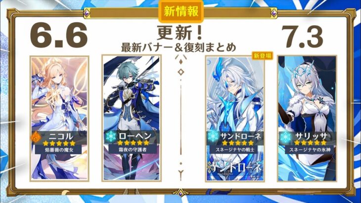 緊急速報！Ver6.6〜7.3全バナー＆復刻リーク完全まとめ【原神】