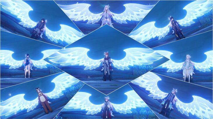 「原神」キャラ達に翼を生やして天使にしてみた