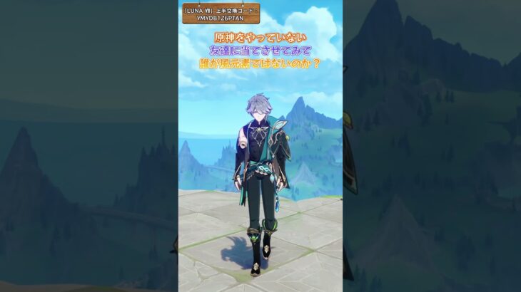 誰が風元素ではないのか？ 「LUNA Ⅶ」上半交換コード：YMYDB1Z6PTAN