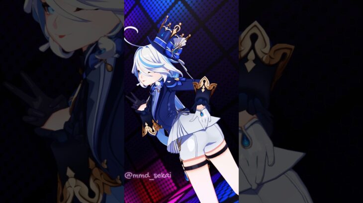 [MMD 原神] Furina (芙宁娜/フリーナ)-Dynamic Hip Shake Dance-Genshin Impact 4k 60 fps