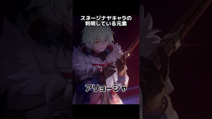 【原神】新しく出たスネージナヤキャラの元素