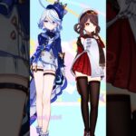 [MMD 原神] Furina & Hu Tao-摇摇乐(Just twisting my waist)-Genshin Impact 4K 60 Fps