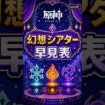 【原神】幻想シアター早見表（LunaⅧ７月）