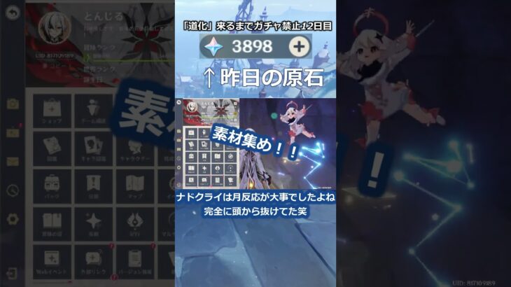 「道化」が来るまで無課金でガチャ禁止12日目 #原神 #原神ガチャ禁