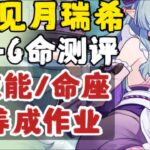 【原神】梦见月瑞希 0 6命测评+玩法攻略！能打能奶能增伤？强度如何？武器、圣遗物、加点、阵容作业