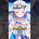 デートしたいキャラランキングTOP3 【原神】