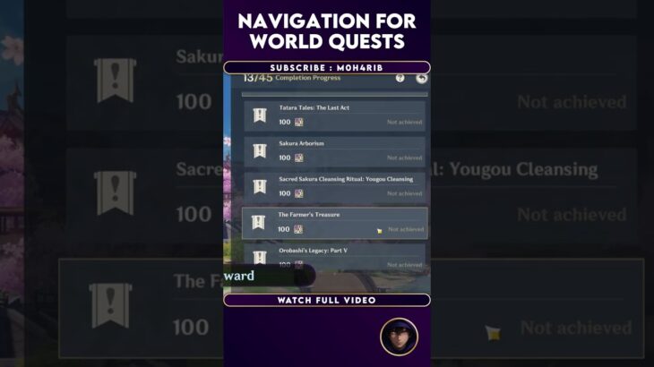 Navigation Button For World Quests! #genshin #genshinquests Genshin Impact