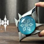 【原神】レジンとプラチナ箔でスネージナヤの神の目を作ってみた/Making Snezhnaya Vision from ［Genshin impact］