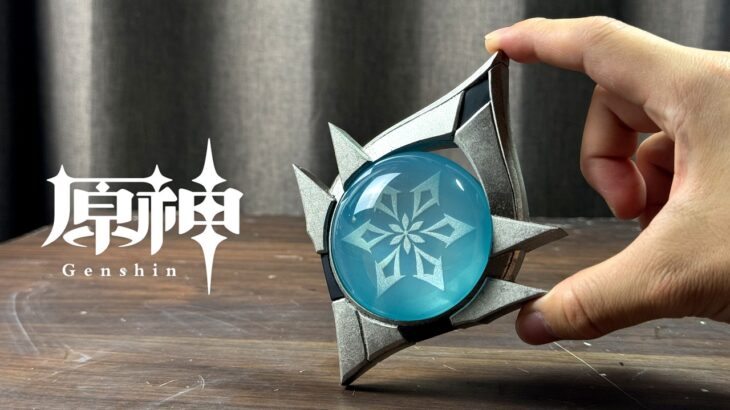 【原神】レジンとプラチナ箔でスネージナヤの神の目を作ってみた/Making Snezhnaya Vision from ［Genshin impact］
