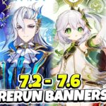 JUST IN! GENSHIN RERUN BANNERS 7.2 – 7.6 ROADMAP… SAVE NOW! (Genshin Impact)