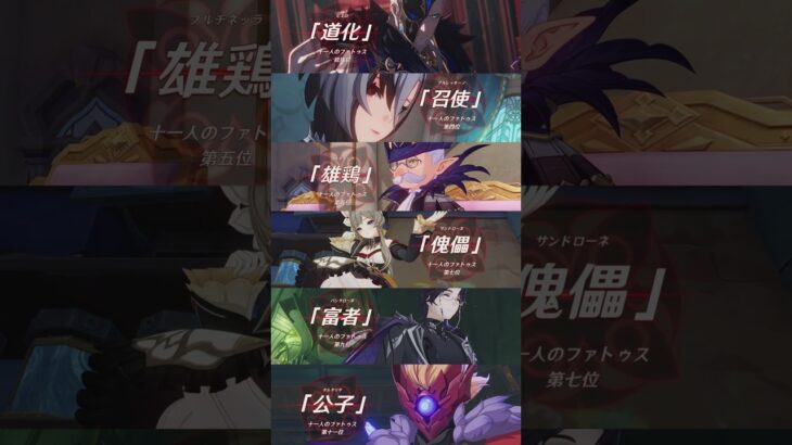 【原神】Ver.7.0 時点 現役ファデュイ執行官 登場シーン　#原神 #genshin #genshinimpact #スネージナヤ #genshinshorts #ファデュイ#shorts