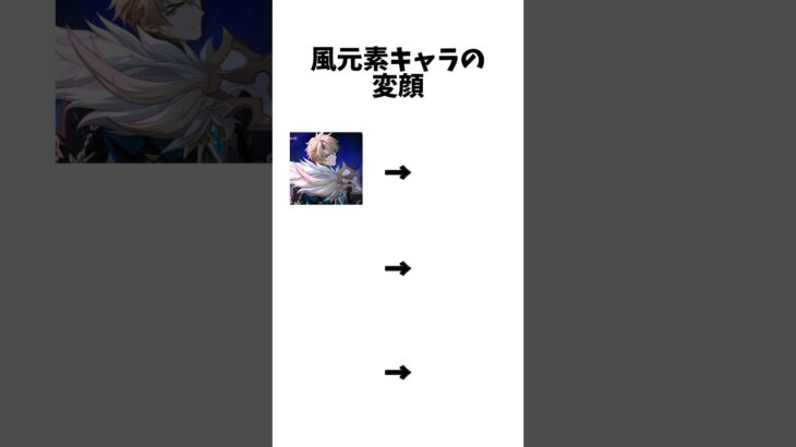【原神】風元素キャラの変顔 #ネタ動画 #shorts #原神 #アニメ #anime