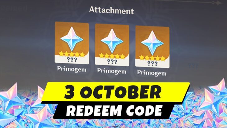 Genshin Impact New Redeem Code (3 October) | How to Redeem Code Genshin Impact 7.2